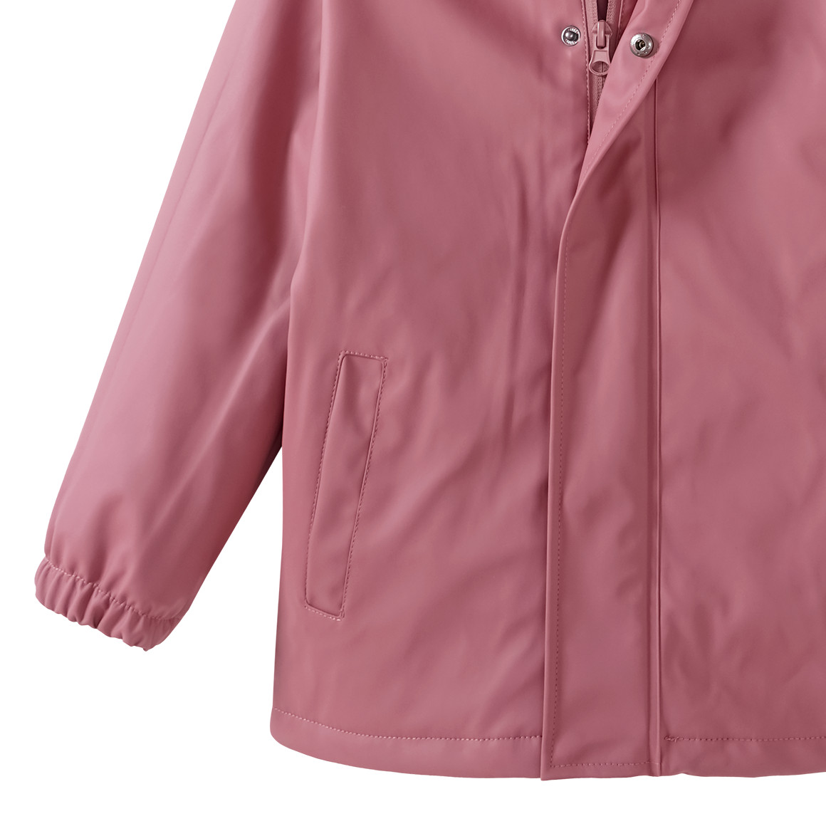 Famy Kinder Regenjacke mit gestepptem Futter rosa