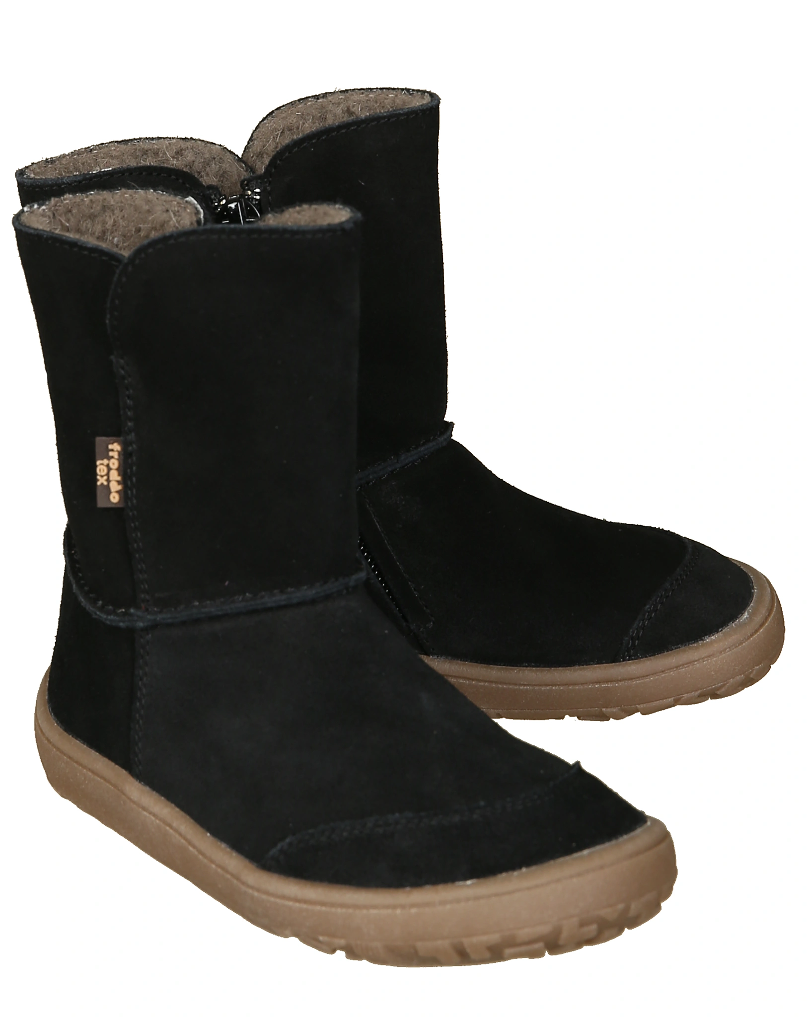 Winterstiefel BAREFOOT TEX SUEDE in black