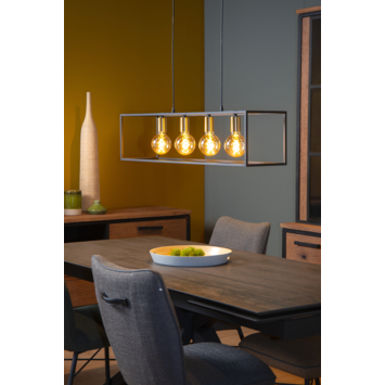 Lucide hanglamp Ruben zwart 92x22 cm (lxb)