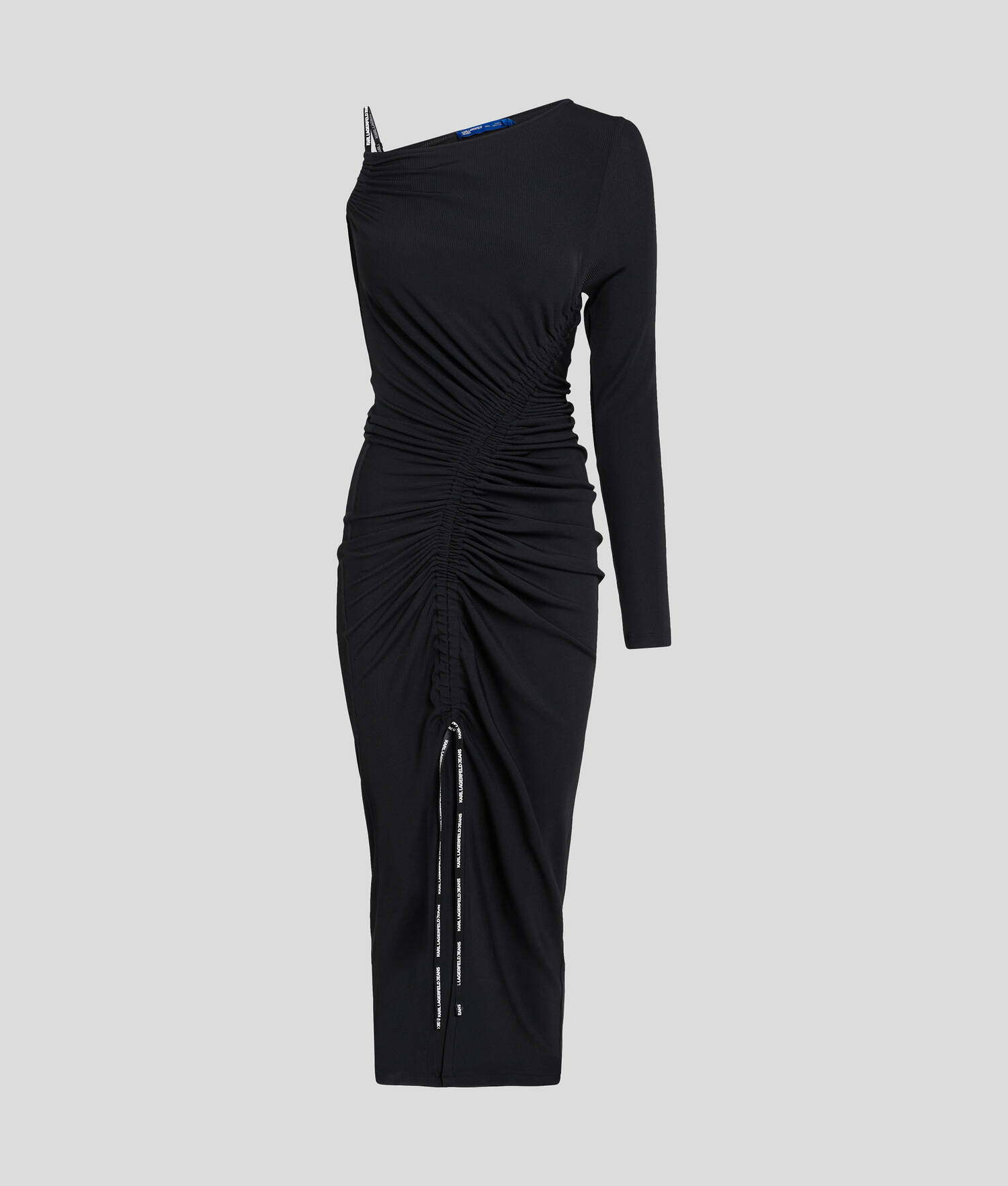 ROBE MAXI ASYMÉTRIQUE FRONCÉE KLJ