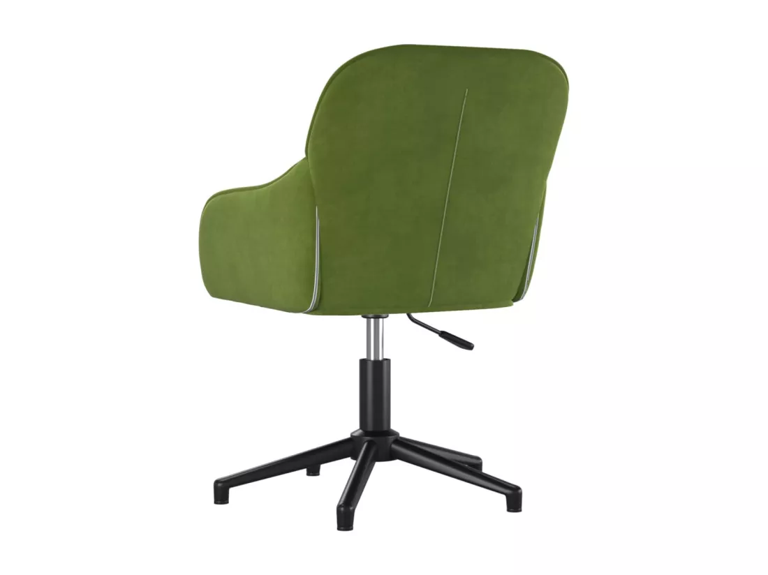Chaise pivotante de bureau Vert clair Velours