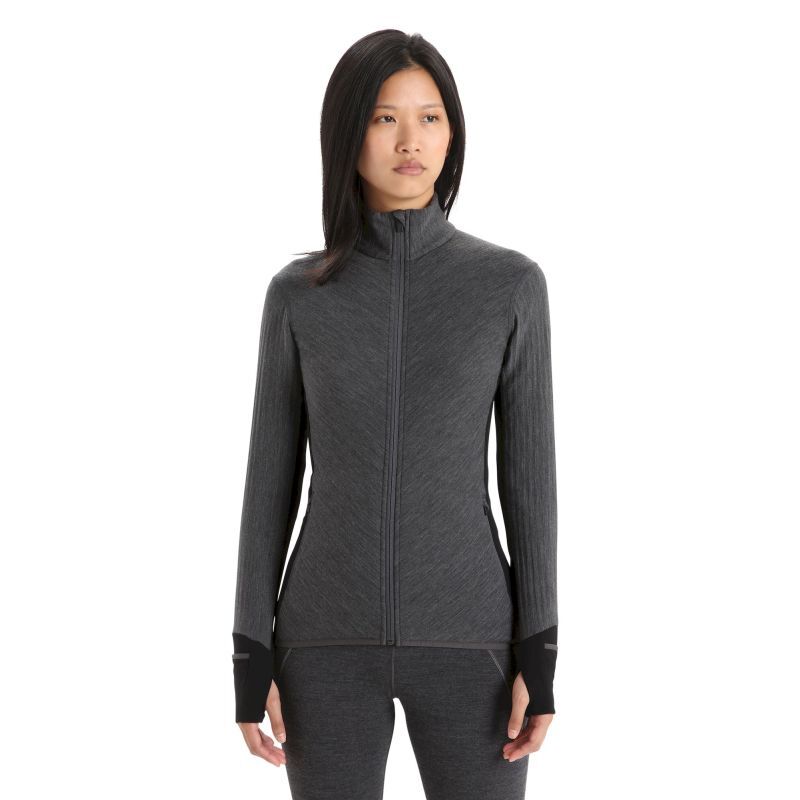 Descender LS Zip - Polaire en laine mérinos femme