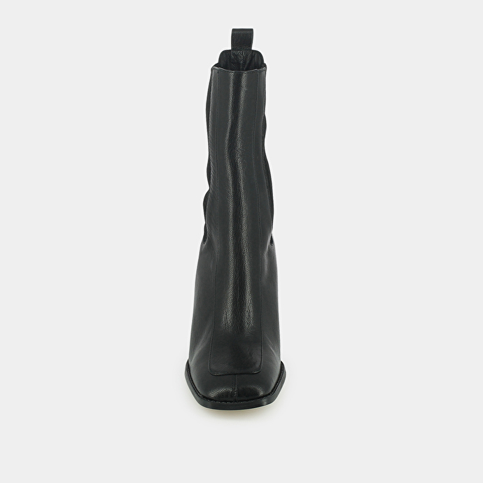 Bottines à talons hauts  en cuir noir