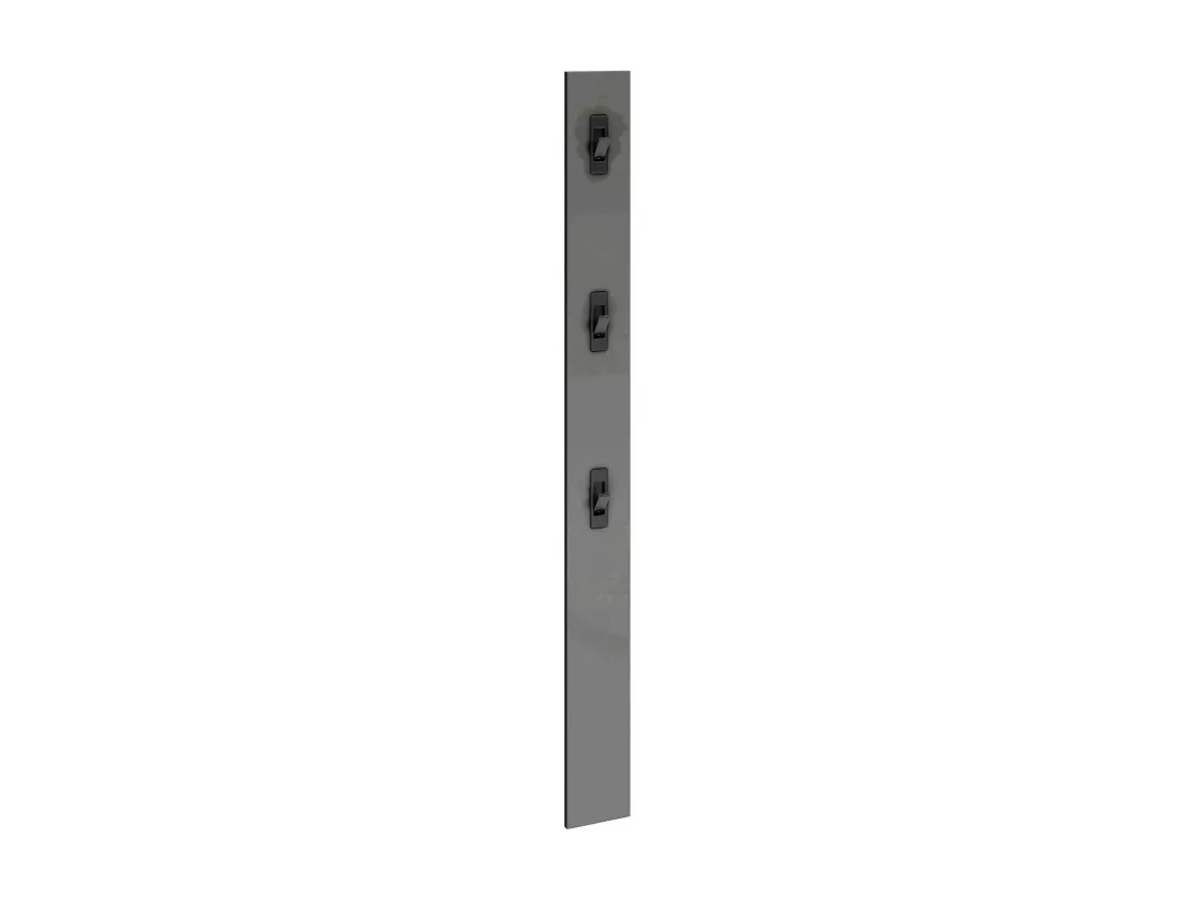 Portemanteau Dfrezzolin, Portemanteau, Surmatelas, Cintre mural, Made in Italy, 15x2h170 cm, Gris et anthracite