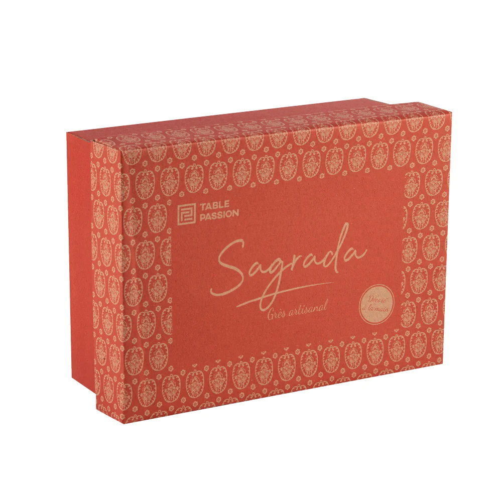 Coffret de 4 tasses 36 cl Sagrada Table passion