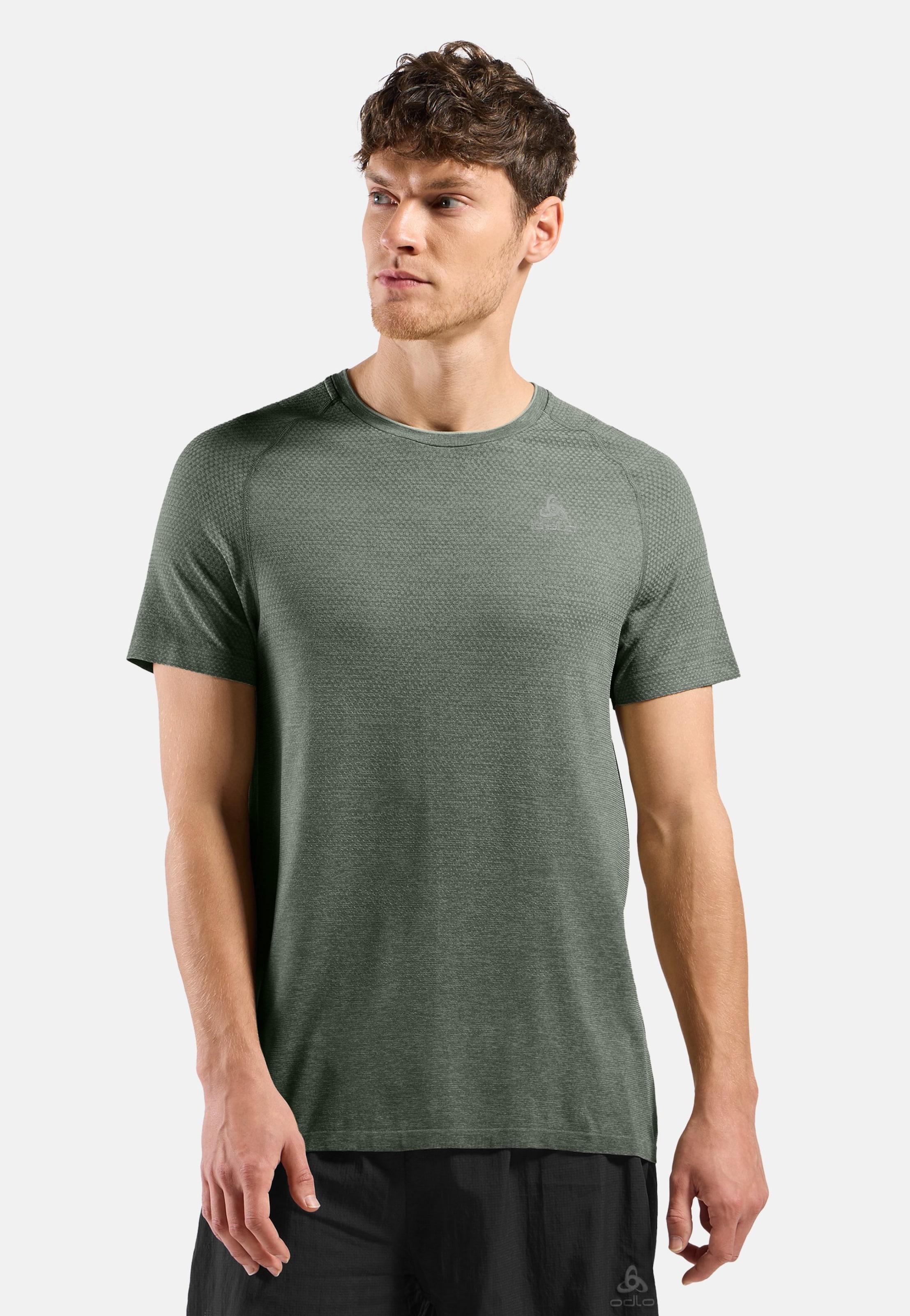 Essentials Seamless Laufshirt in shadow melange