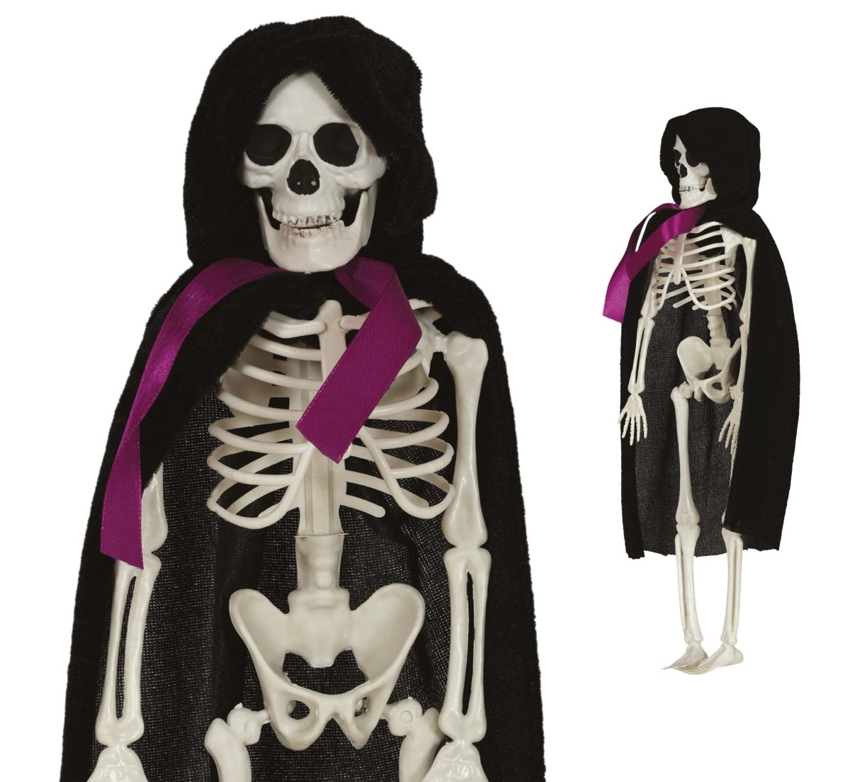 Halloween Skelet Blauw Wit Bruidegom 43cm