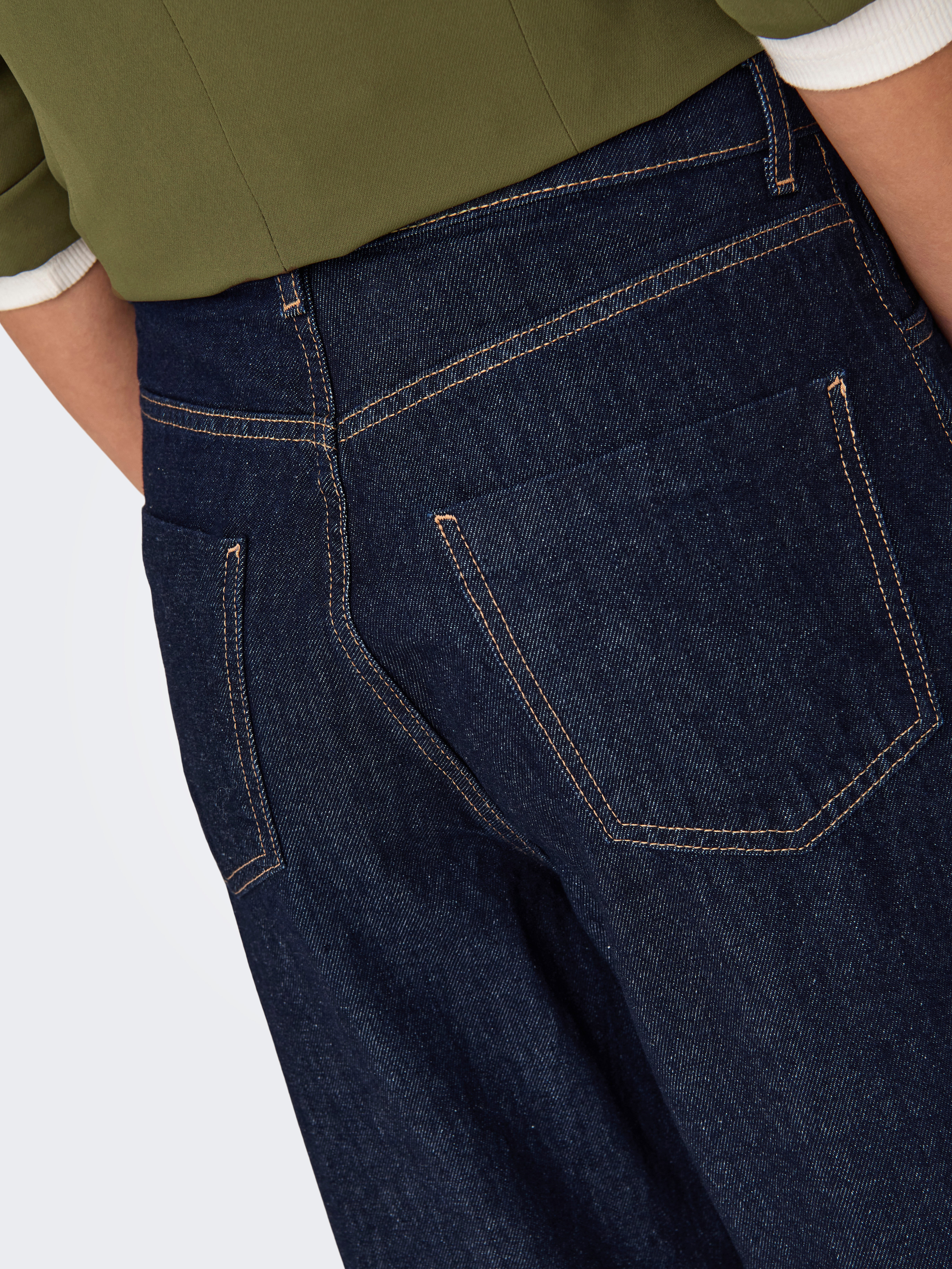 ONLHOPE Hohe Taille Weiter Beinschnitt Jeans Dark Blue Denim