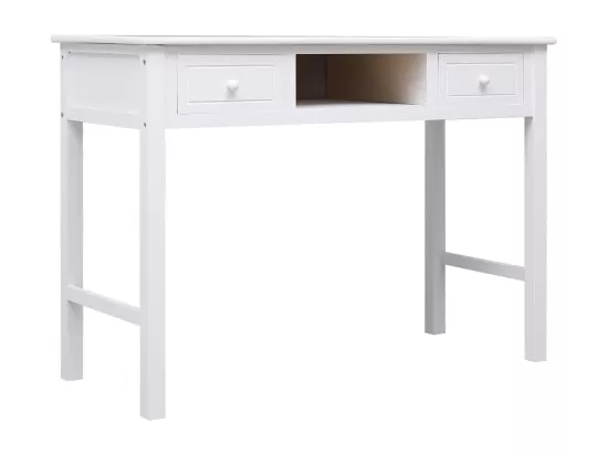 Buffet Blanc 108x45x76 cm Bois de Paulownia massif