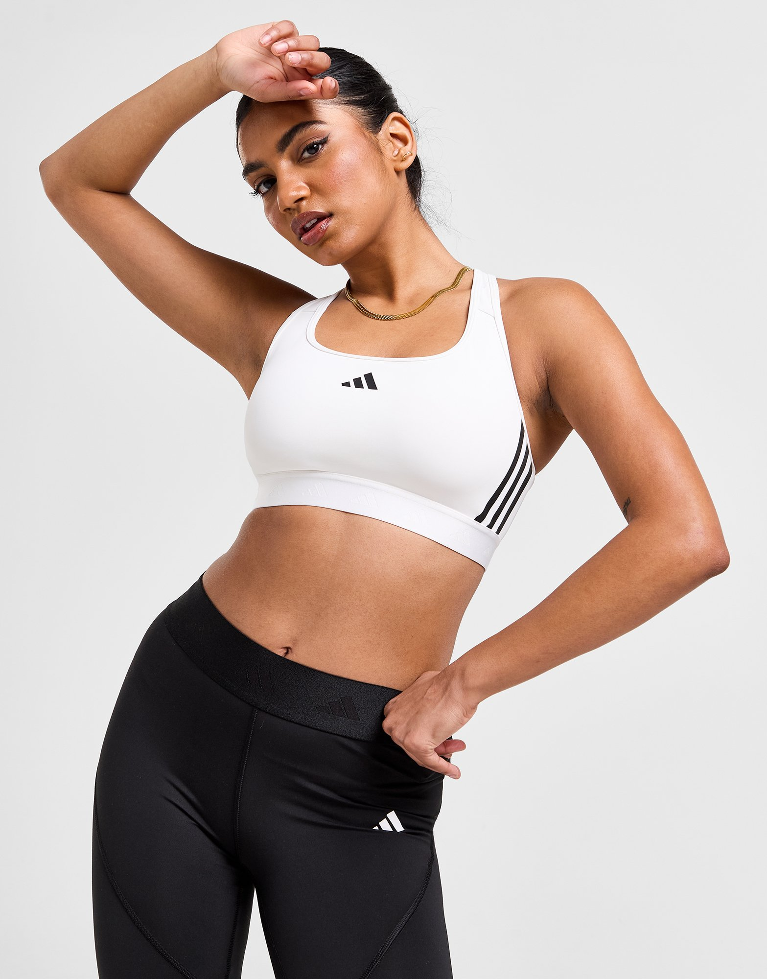 adidas Brassière de training Powerreact Hyperglam Maintien moyen