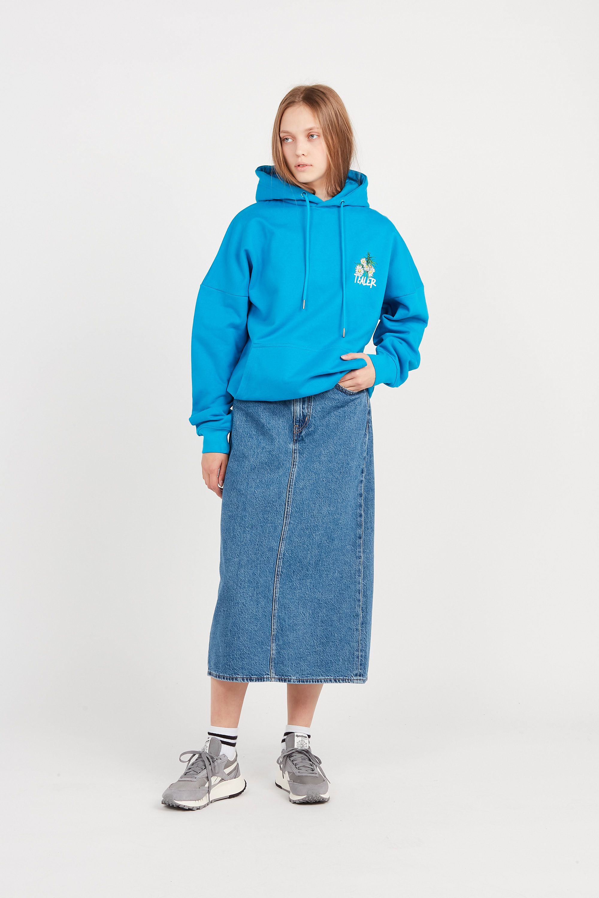 TEALER Hoodie  HD BUDS N FLOWERS Bleu