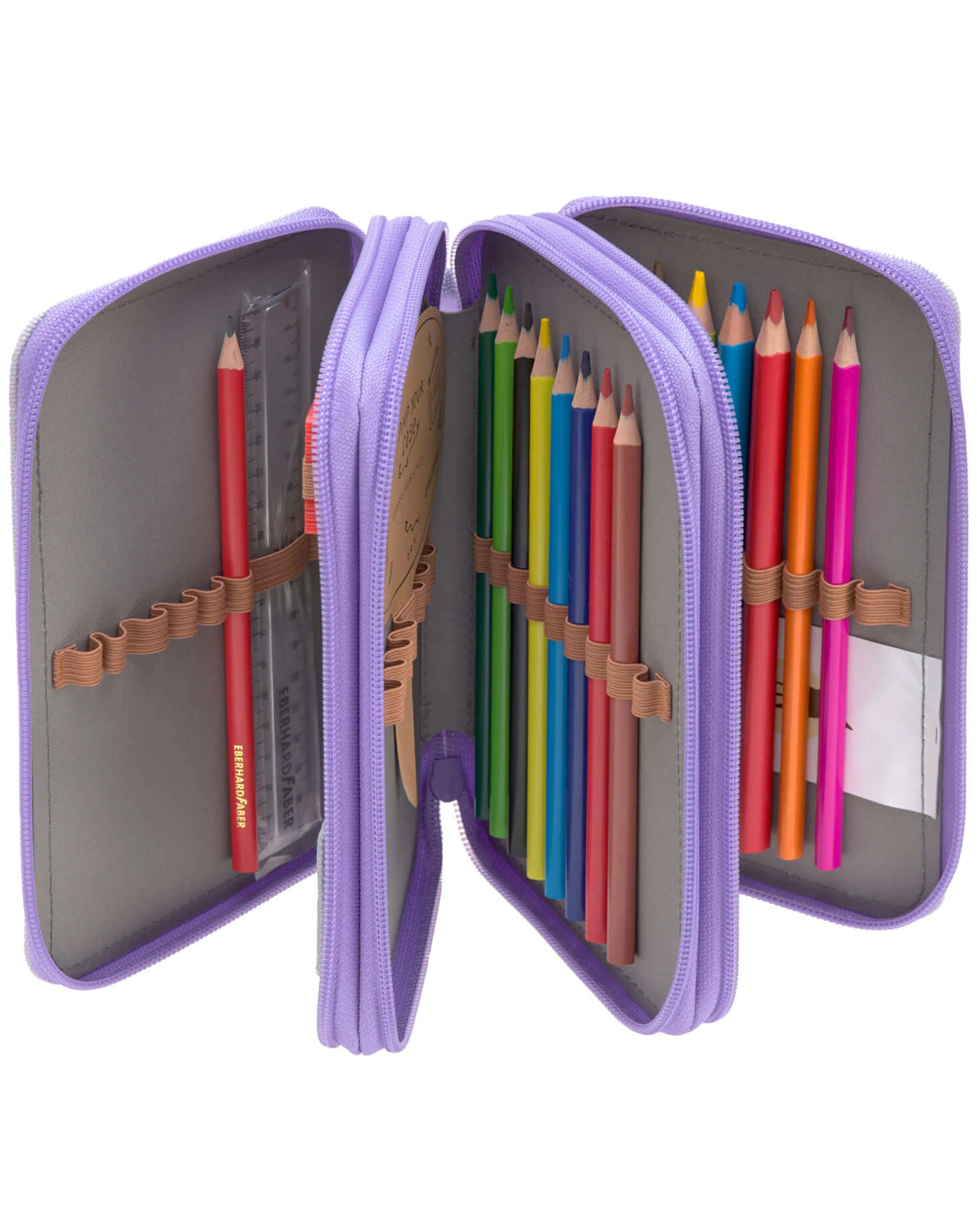 Federtasche TRIPLE UNIQUE mit Inhalt in violet/lavender