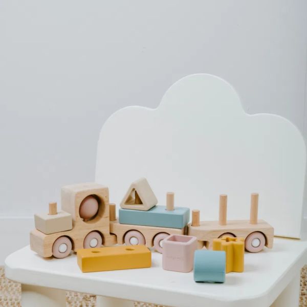 Baby's Only Speelgoedtrein - Hout - Opal