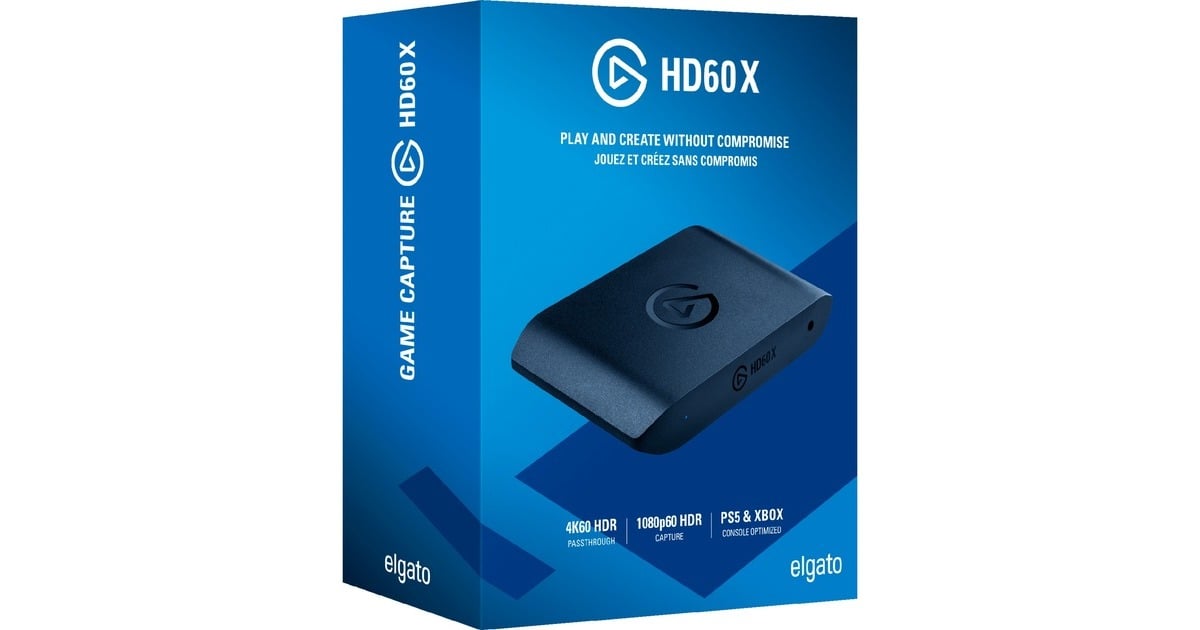 ElgatoHD60 X capture card  (Zwart | USB 3.2 Gen 1 (5 Gbit/s) | 2x HDMI)
