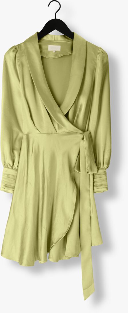NOTRE-V groene notre-v mini jurk nv-doris satin dress