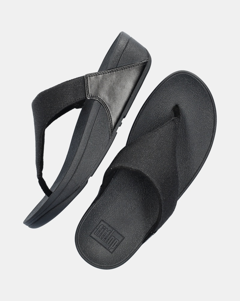 Fitflop Lulu Shimmer Lux Slippers  - zwart