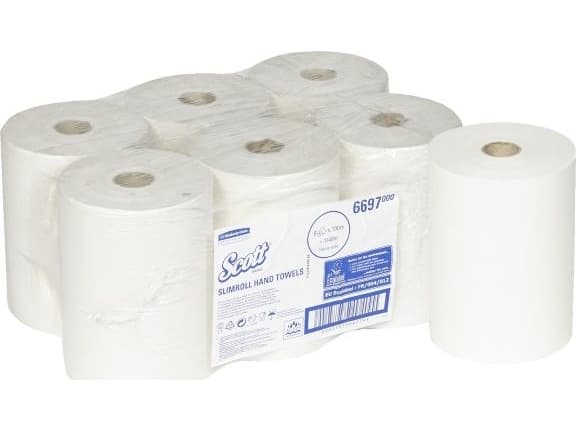 Kimberly-Clark Kimberly-Clark Scott Slimroll - Ręcznik do rąk w roli, dł. 190 m - Biały