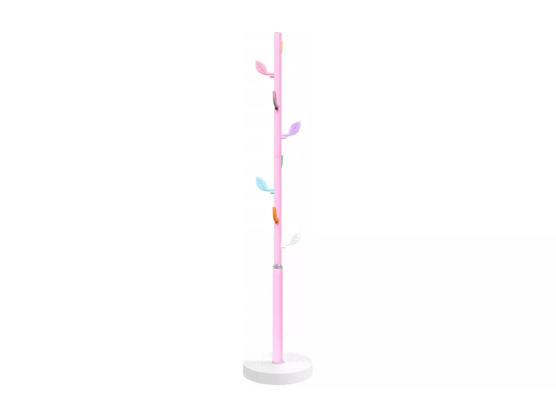 Porte-manteau rose 172 cm fer enduit de poudre