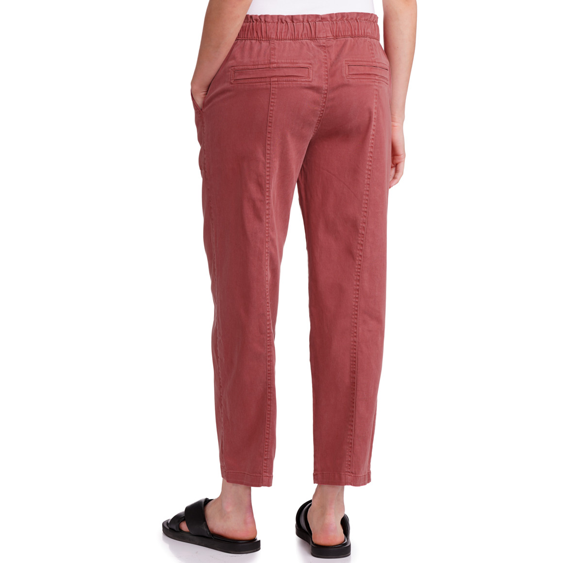 Gina Collection Damen Hose mit Tunnelzug dunkelrot