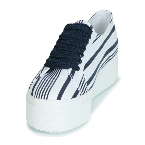 Superga - 2790 COT MULTI STRIPE W - Blanc