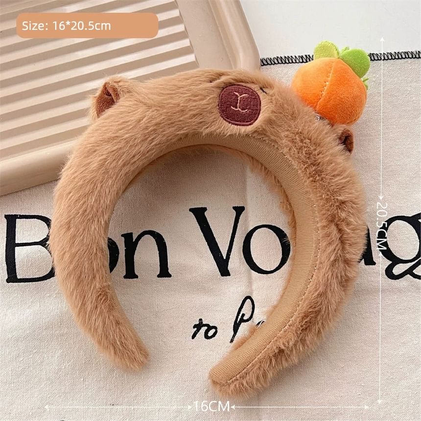 Home Simply - Capybara Chenille Gezichtsreiniger Hoofdband (Verschillende Ontwerpen)