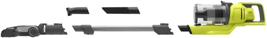RYOBI 18 V ONE+ Akku-Bodenhandsauger RSV18-0 (30 AirWatt Saugleistung, 820 l/min Luftstrom, 24 cm breite Bodendüse, ohne Akku und Ladegerät), Grün