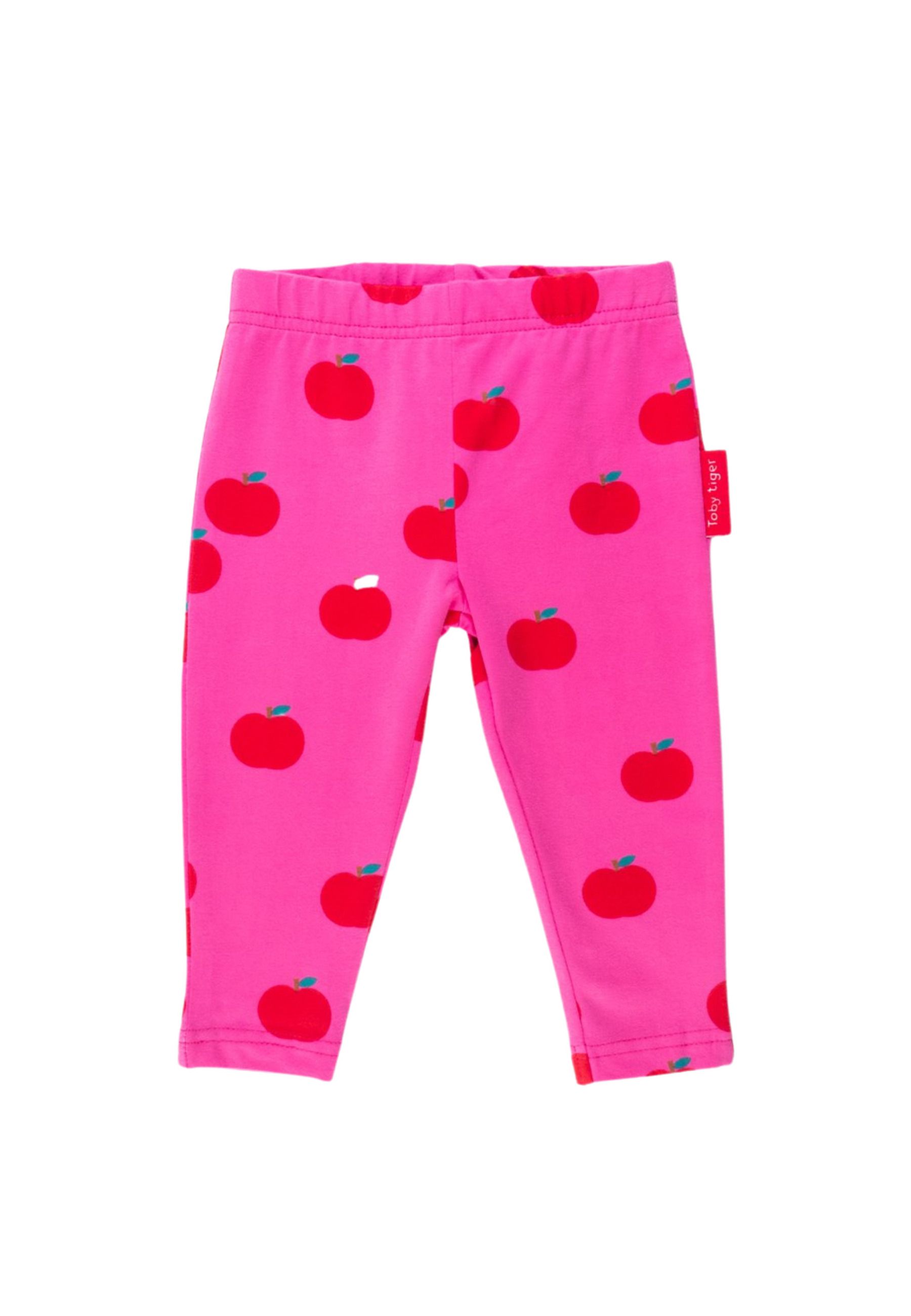 Toby Tiger Bauwoll-Leggings mit Apfel Print
