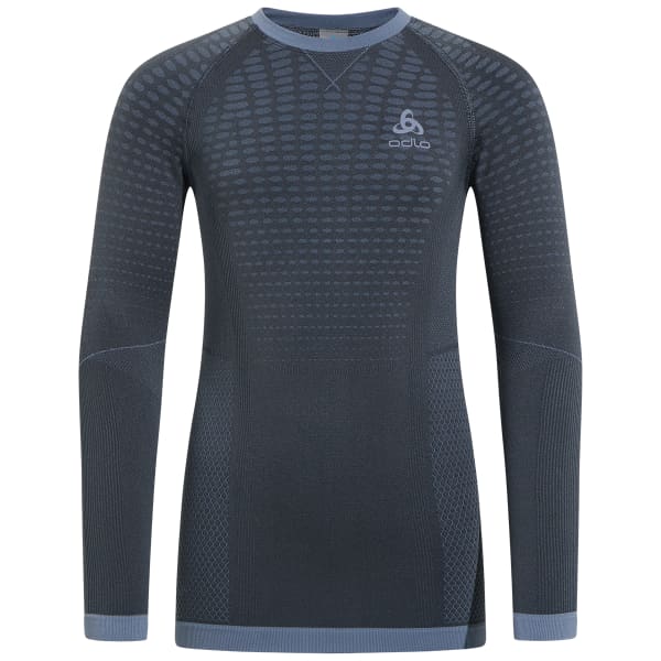 T-shirt thermique ODLO PERFORMANCE WARM KIDS BL TOP CREW NECK L/S INDIA INK/FOLKSTONE GRAY