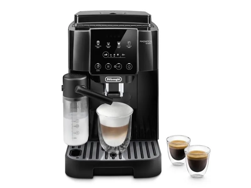 De’Longhi Magnifica Start Milk ECAM220.60.B, Espressomaskine, 1,8 L, Kaffebønner, Malet kaffe, Indbygget kværn, 1450 W, Sort