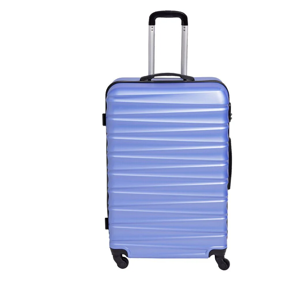 Valise cabine 92L plastique ABS bleue 51x29xH76cm