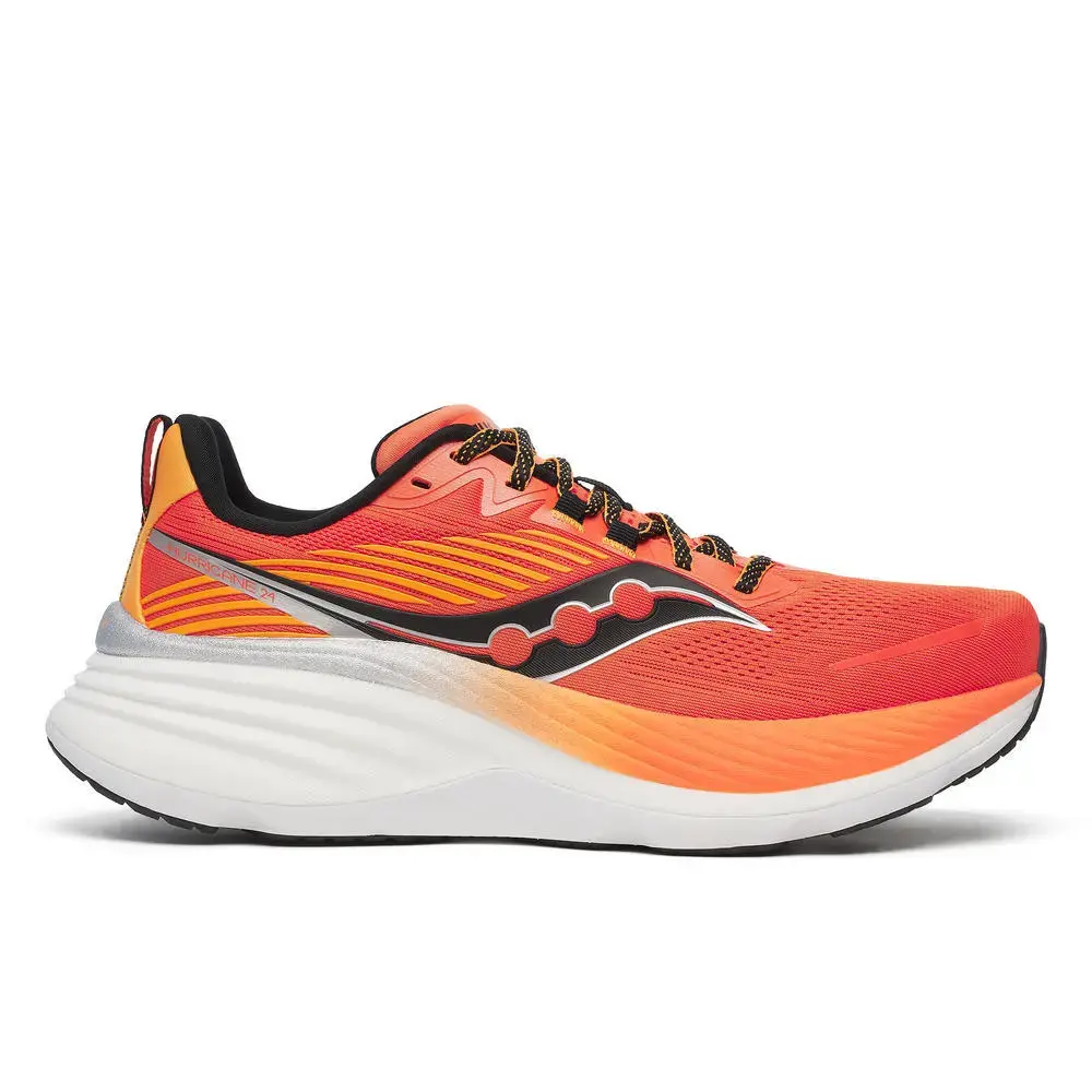 Saucony Hurricane 24 Hardloopschoenen Rood/Oranje/Zwart Heren