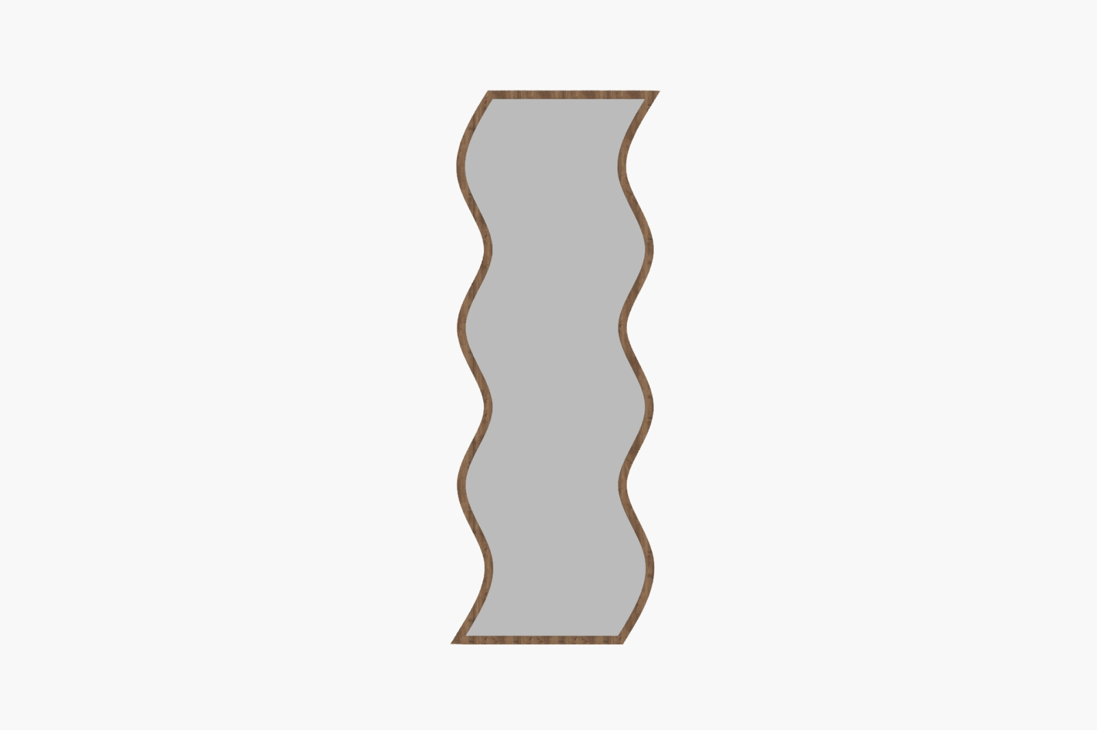 Spiegel - braun - welliges Design
