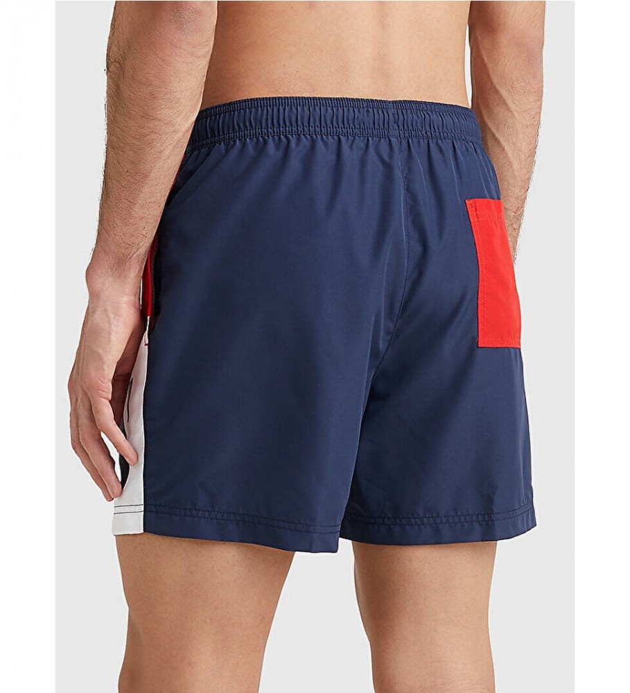 Maiô Tommy Jeans azul-marinho com blocos de cores
