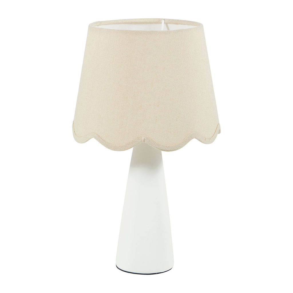 Lampe à poser MATHILDE céramique blanc H 34cm