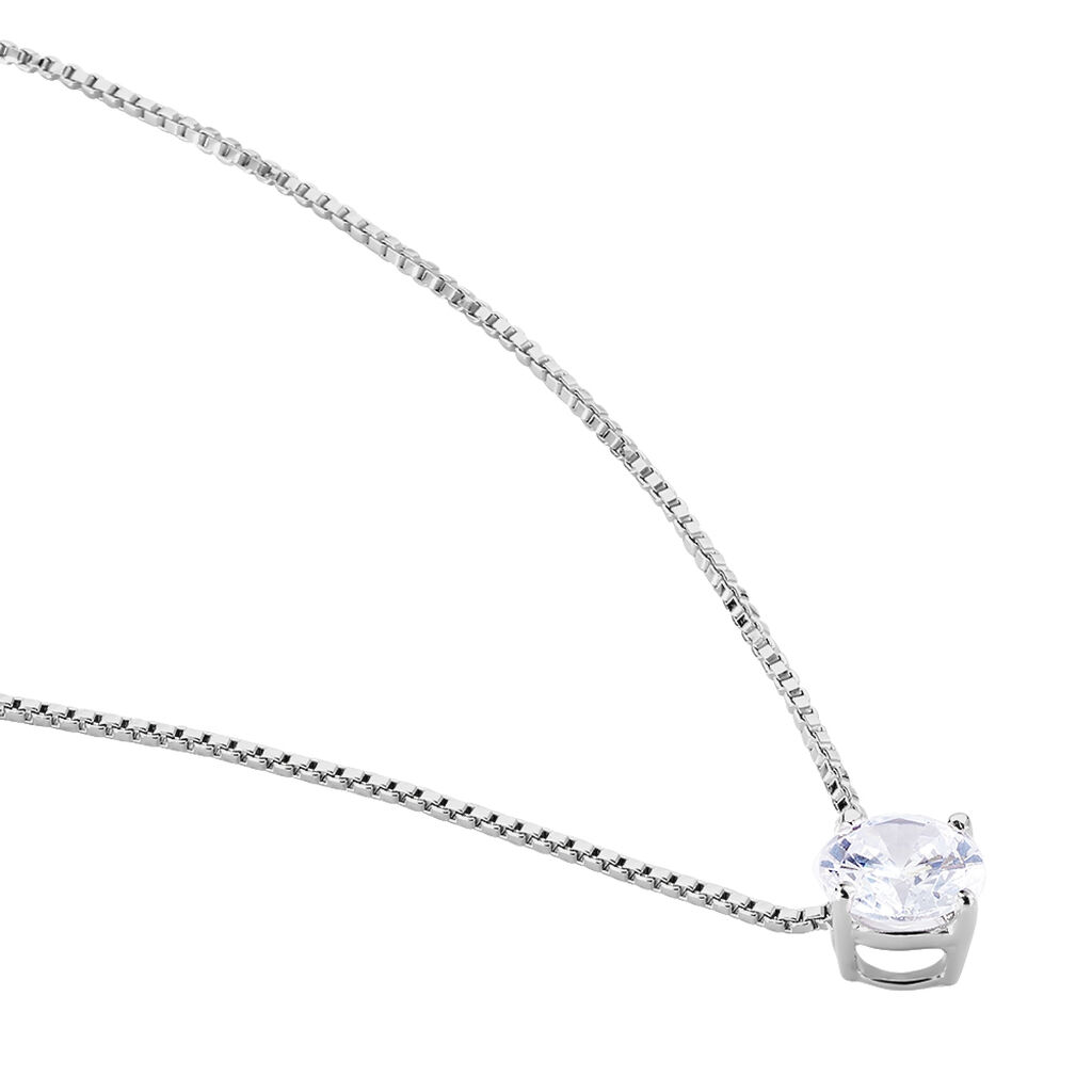 Collier Giulya Argent Blanc Oxyde De Zirconium