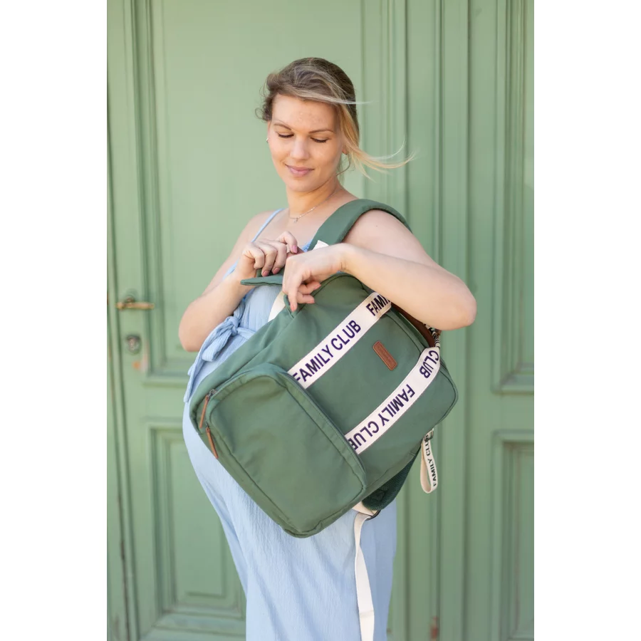 CHILDHOME Wickelrucksack Family Club Signatur Grün