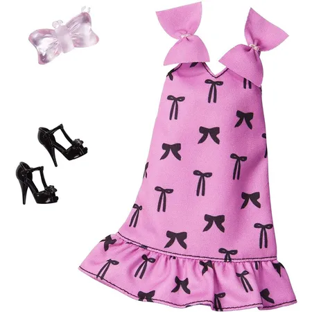 Barbie Mode Set Cocktail Kleid Schleifen-Design