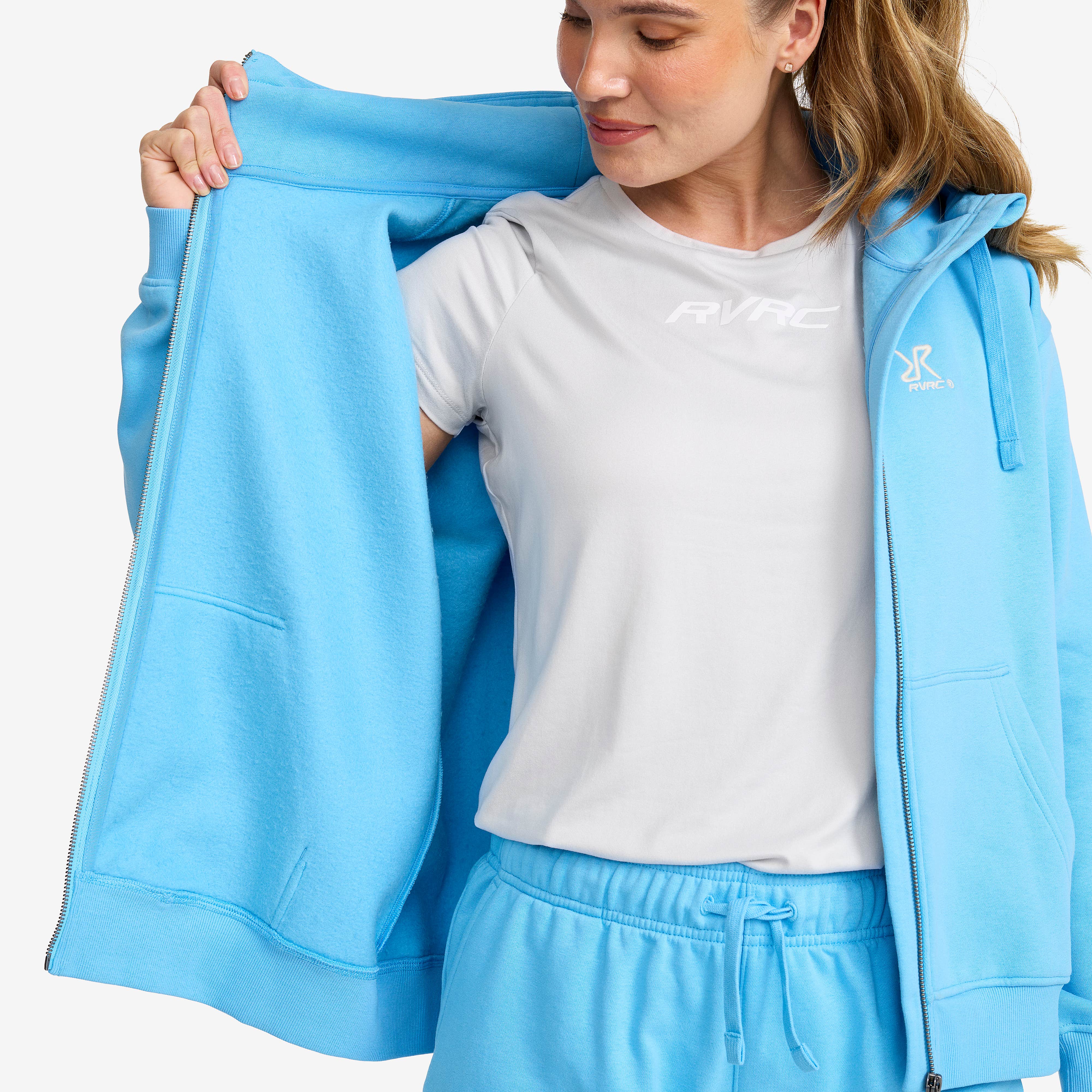 RVRC Full-zip Hoodie Dame Alaskan Blue