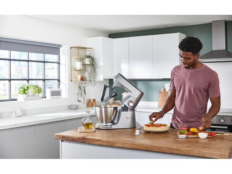 Kenwood Küchenmaschine Chef Baker XL KVL85.004SI Silber Küchenmaschine mit integrierte Waage und Timerfunktion