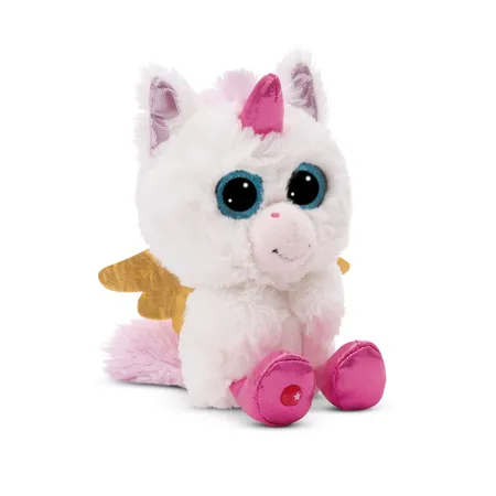 NICI Kuscheltier GLUBSCHIS Einhorn Glowy Kaddi 15cm schlenkernd