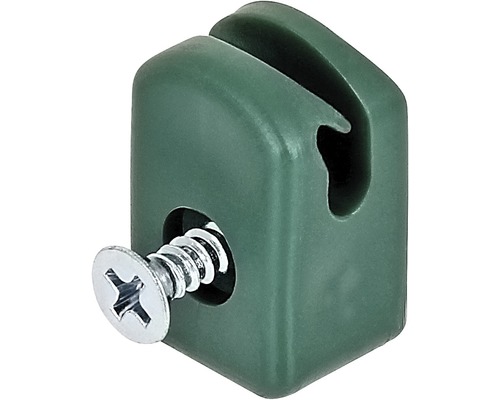 Spandraadhouders met schroef, 10 stuks, groen