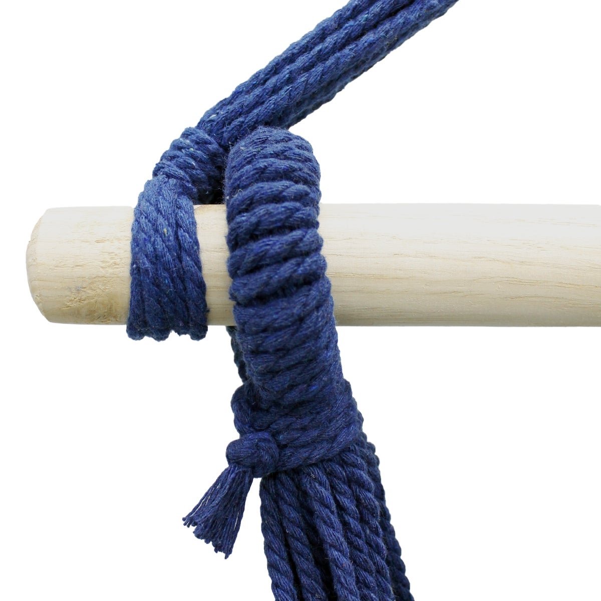 ECD Germany Hangstoel met 2 kussens - Katoen - Hardhouten dwarsbalk - Draagvermogen tot 120 kg - Blauw/Groen - Binnen/Buiten - Hangstoel, Hangstoel, Hangschommel, Hangmat, Hangmand, Schommelstoelzitting