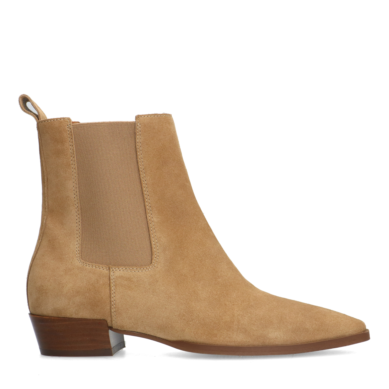 Beige suède chelsea boots