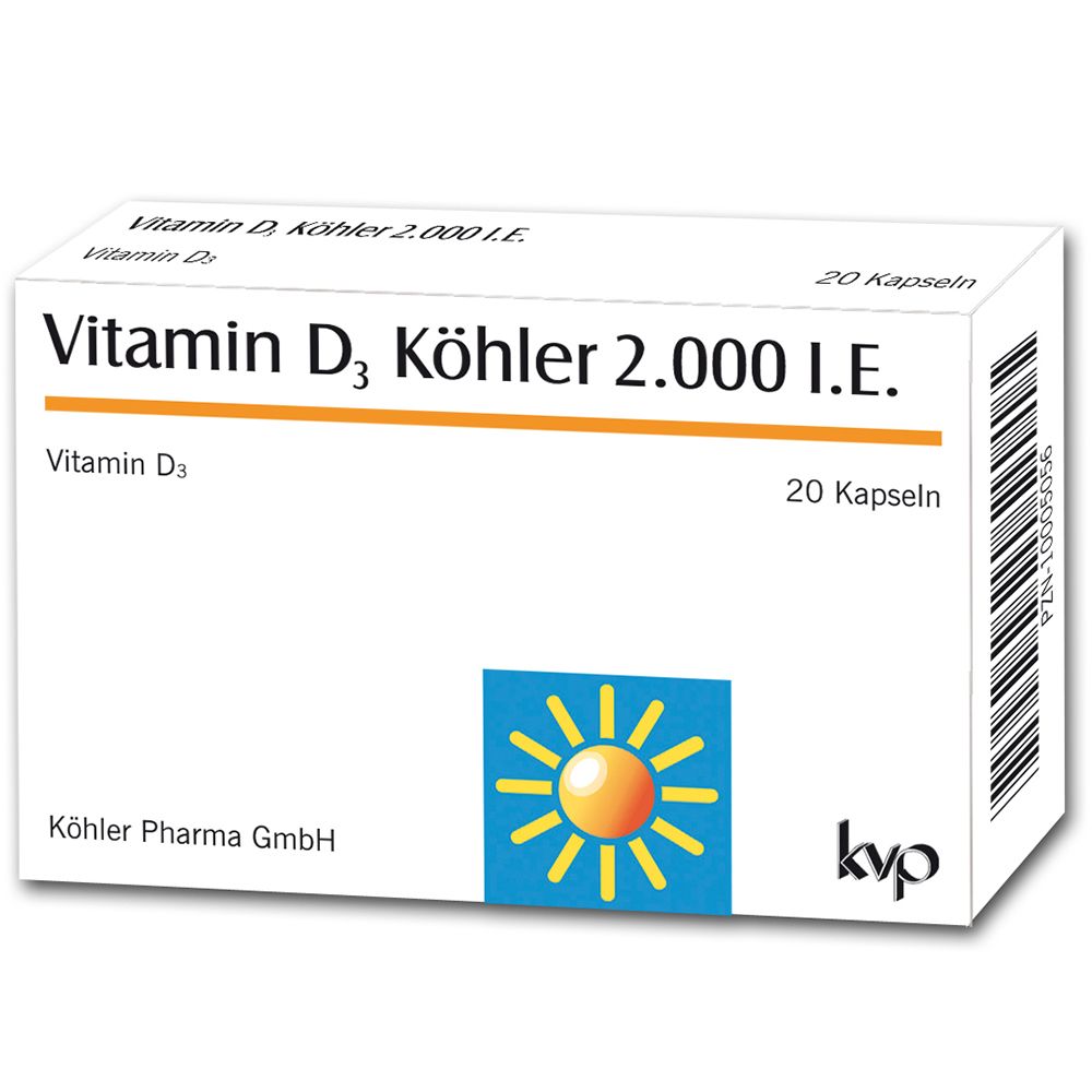 Vitamin D3 Köhler 2000 IE Kapseln