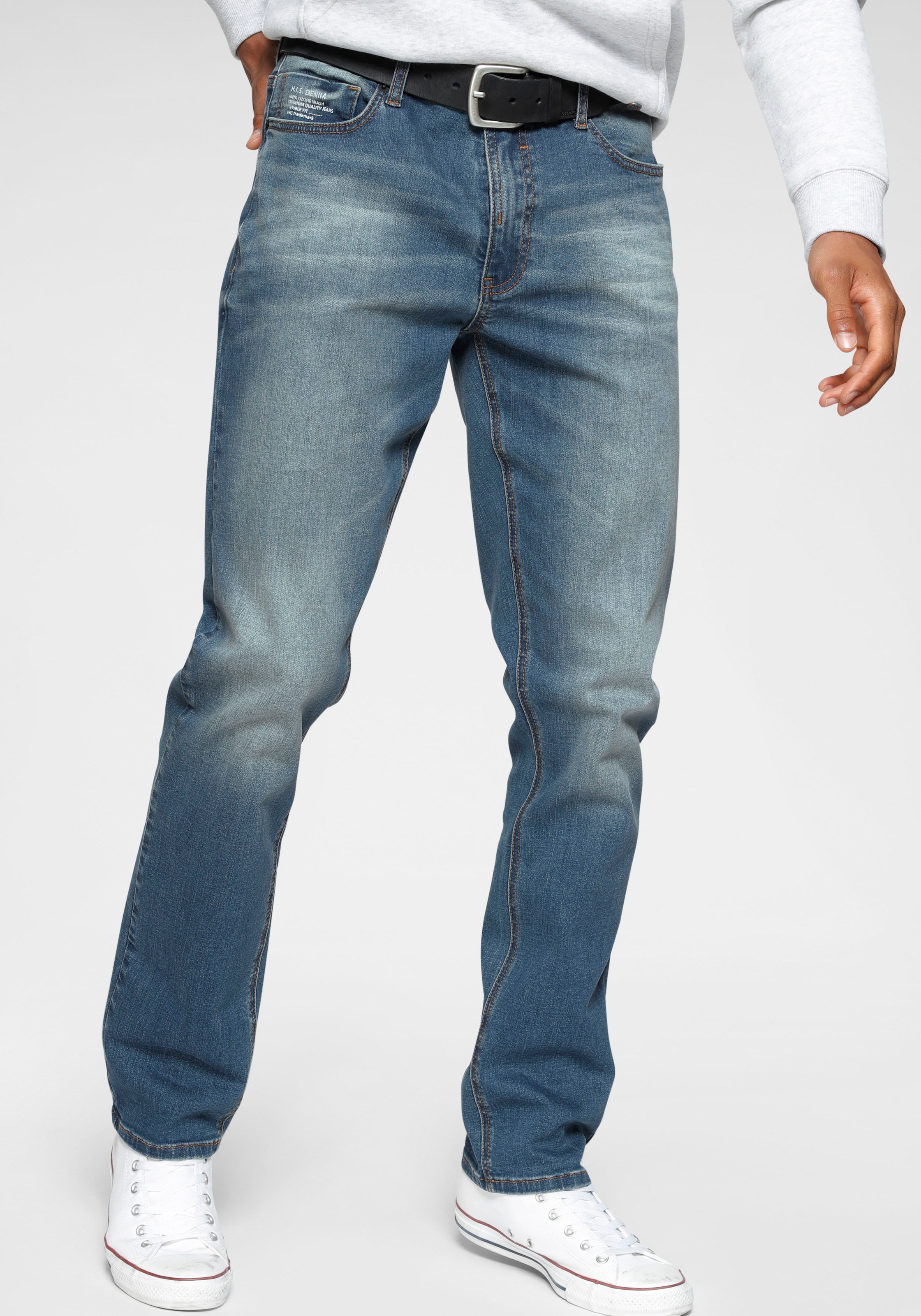 H.I.S Straight-Jeans »DIX«, gerade Beinform,  niedrige Leibhöhe,  Used-Waschung