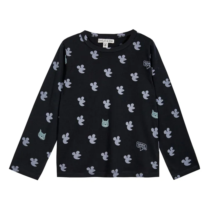 Emile et Ida T-Shirt Coton Bio Souris | Gris anthracite