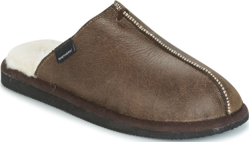 Shepherd Pantoffels - Hugo in Leer met Zachte Schapenvacht