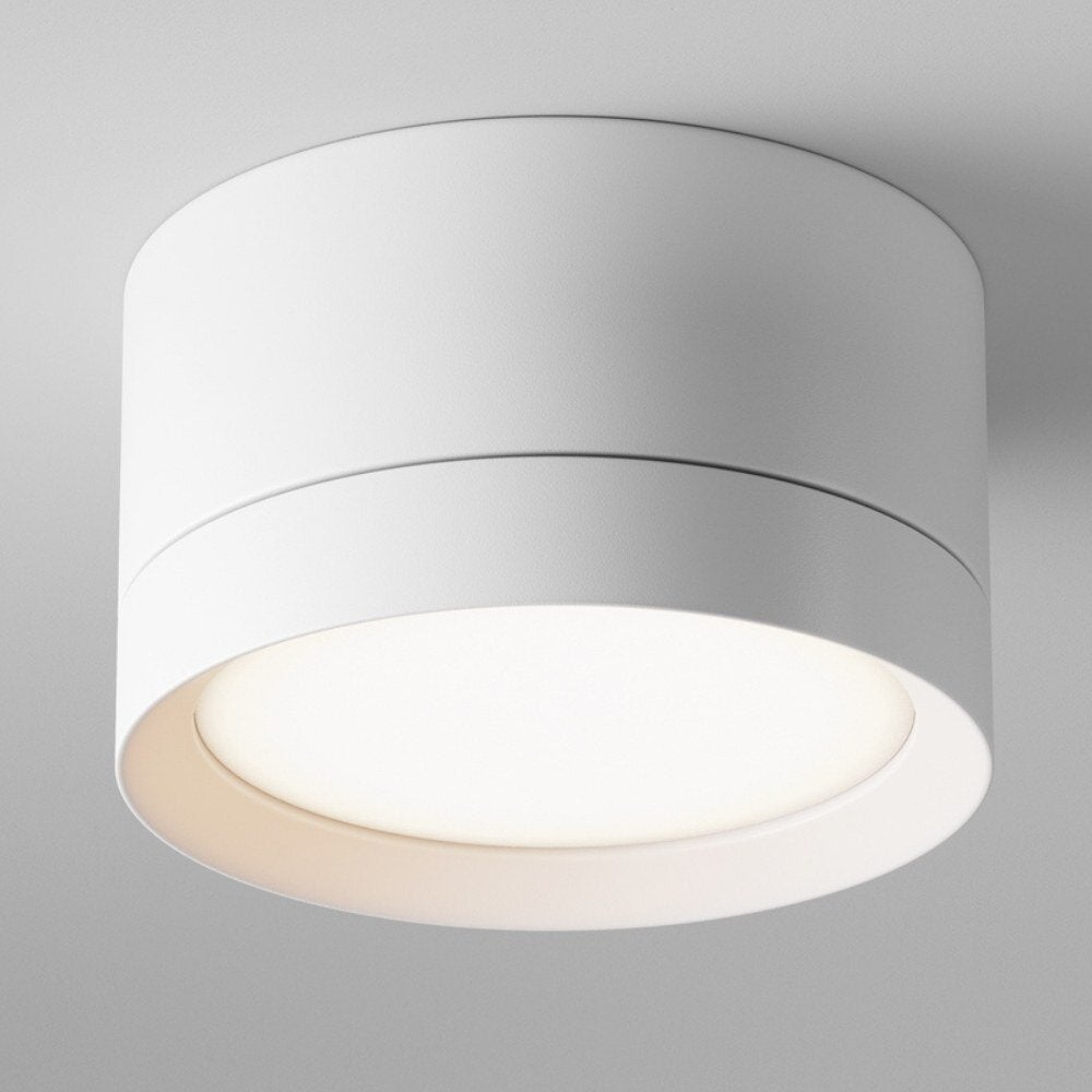 Hoop plafondopbouwlamp in wit GX53 50mm