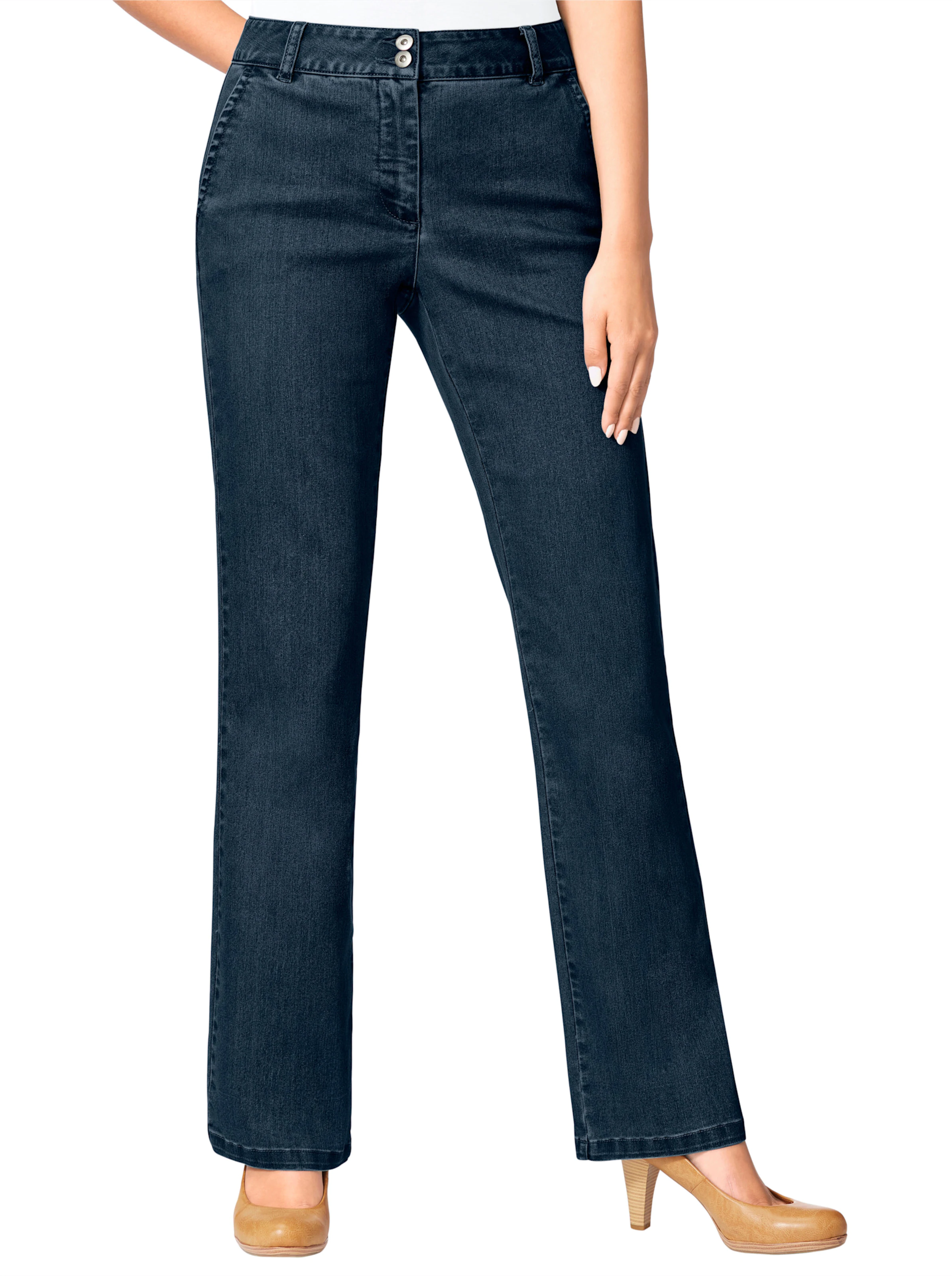 Stretch-Jeans in dark blue