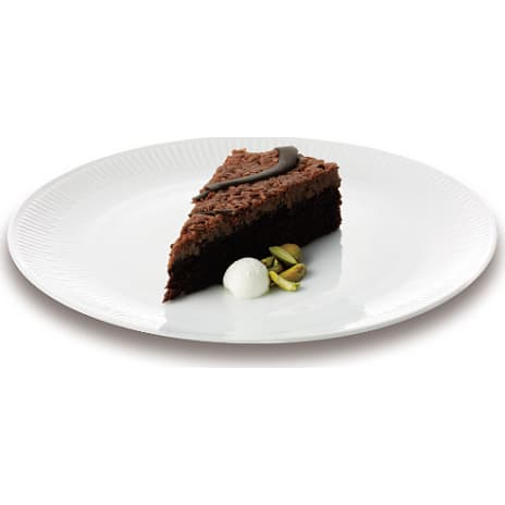 Relief desserttallerken - hvid (Ø: 20 cm)